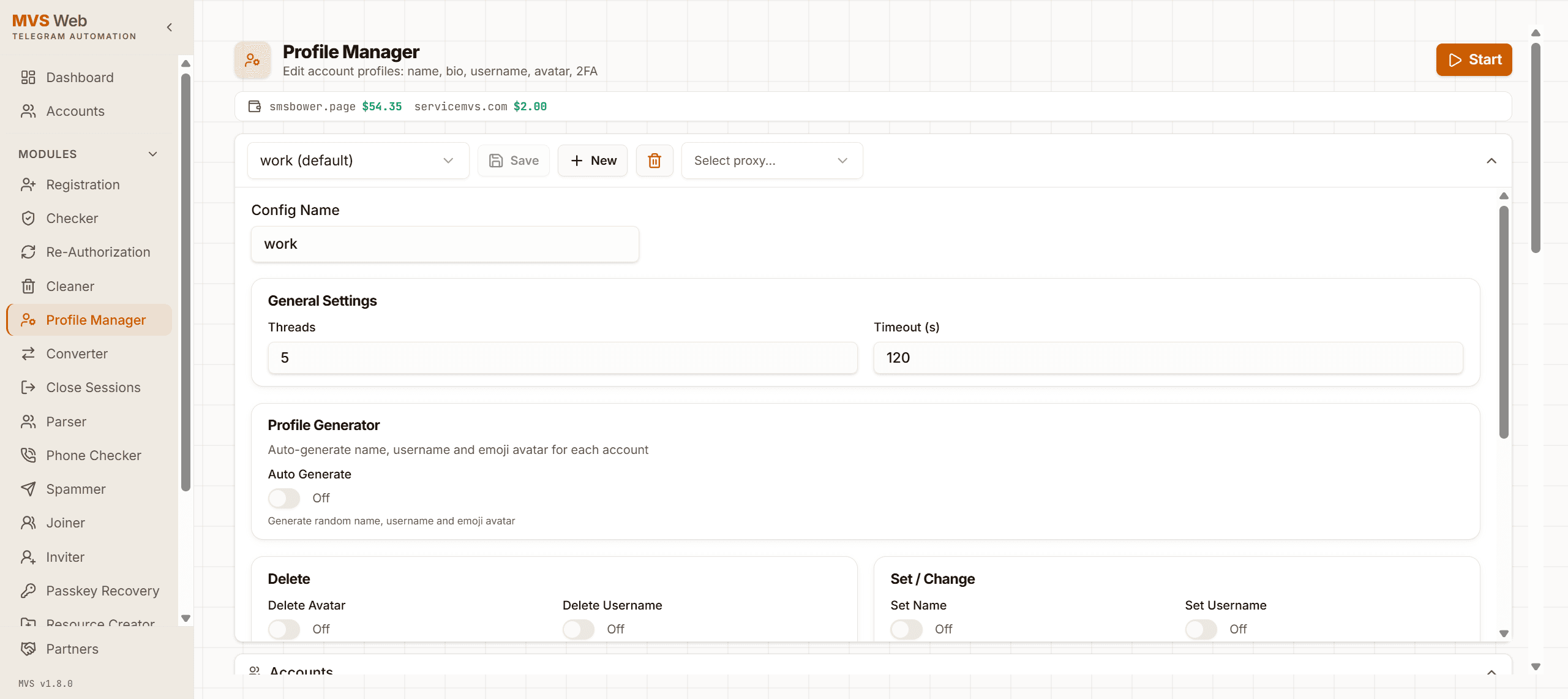 Profile Manager